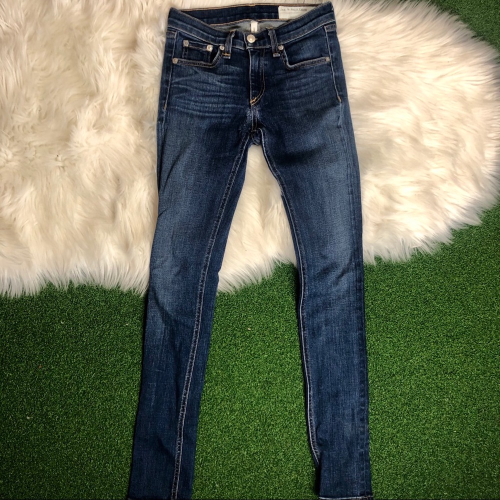 Rag & Bone Jeans Skinny in Woodford Dark Wash - Picture 4 of 8